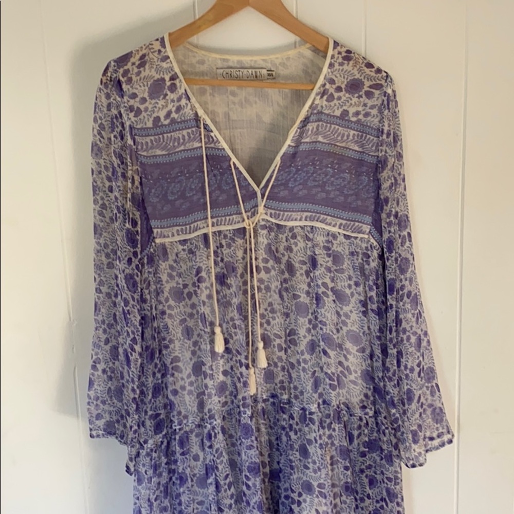Christy Dawn Purple Floral Maxi Dress